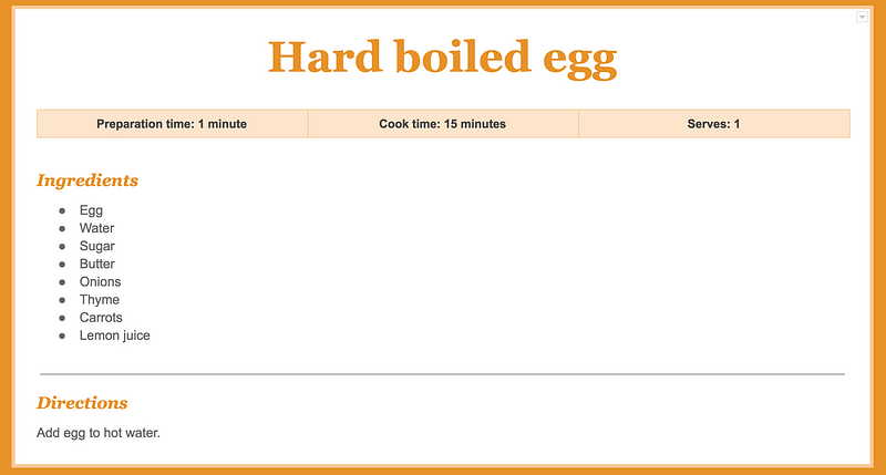 Overly complex recipe of how to make an egg